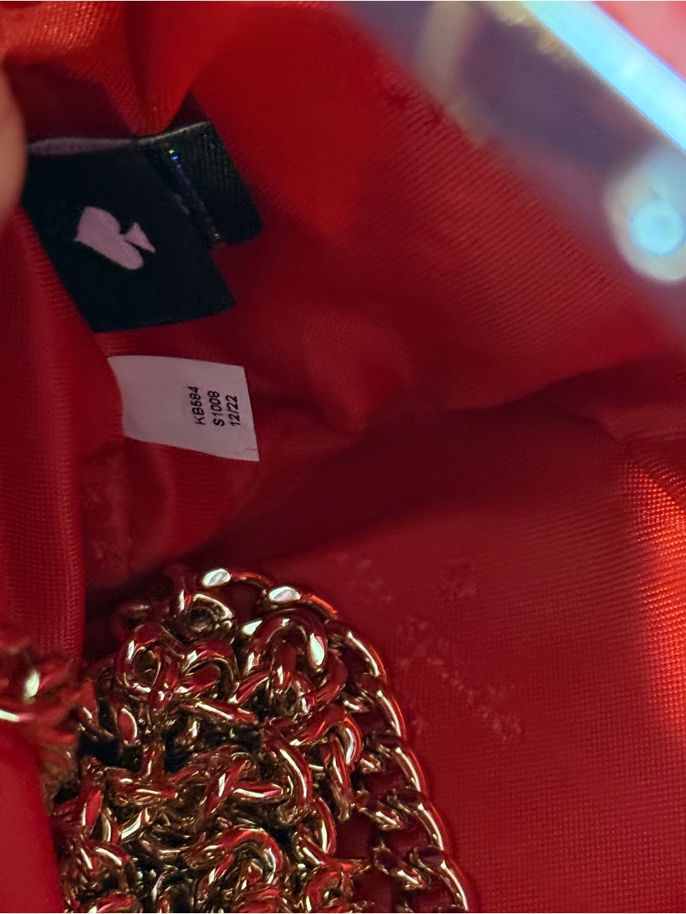 Kate spade scrunchy clutch, crossbody, like new condition - Picture 9 of 9